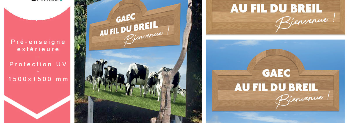 Pré-enseigne GAEC Bretagne