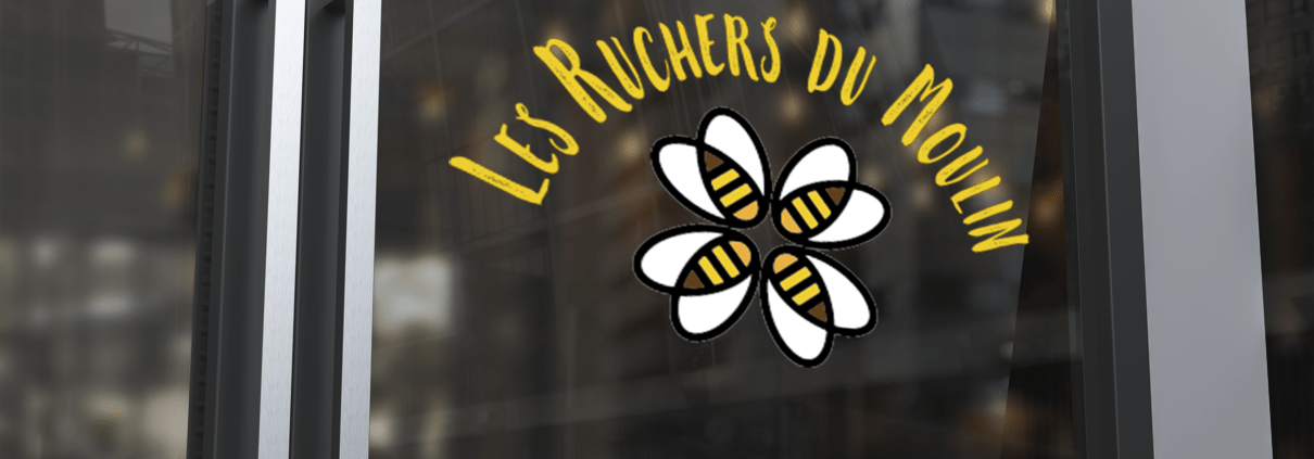Un logo de petite entreprise qui accueille le client dès la porte